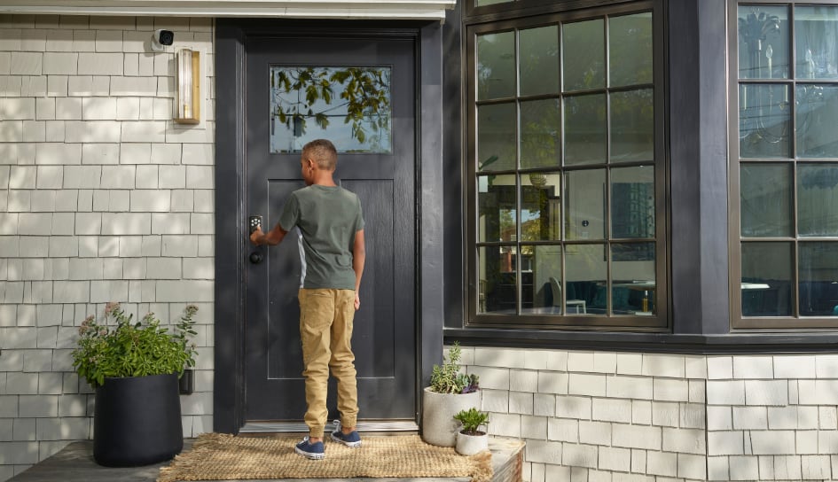 Vivint Smart Lock on home in Lansing